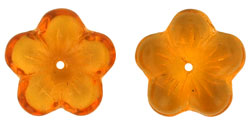 Large Flat Flowers 16 x 4mm : Med Topaz