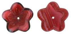 Large Flat Flowers 16 x 4mm : Pearl/Fuchsia