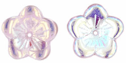 Large Flat Flowers 16 x 4mm : Lt Amethyst AB