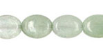 Flattened Ovals 12 x 10mm : Glow in the Dark - Luster - Transparent Green