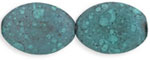Flattened Ovals 20 x 14mm : Matte - Lt Turquoise - Moon Dust (36pcs)