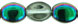 Flattened Ovals : Crystal - Green Vitral