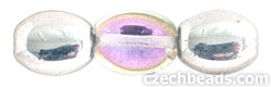 Flattened Ovals : Silver/Pink/Crystal
