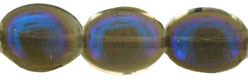 Flattened Ovals : Luster Blue Iris - Crystal