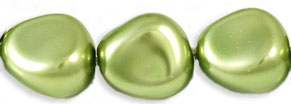 Pearl Coat - Nugget 11 x 9mm: Pearl - Olive