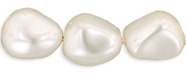Pearl Coat - Nugget 15 x 13mm: Pearl - Snow