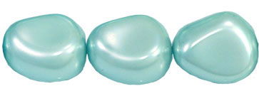 Pearl Coat - Nugget 15 x 13mm: Pearl - Baby Blue