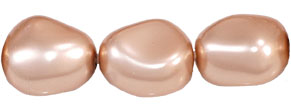 Pearl Coat - Nugget 15 x 13mm: Pearl - Pink Rose