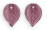 Flat Leaves 18/13mm : Med Amethyst