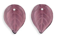 Flat Leaves 18 x 13mm : Med Amethyst