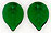 Flat Leaves 18/13mm : Green Emerald