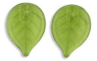 Flat Leaves 18 x 13mm : Olivine