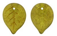 Flat Leaves 18 x 13mm : Matte - Olivine - Picasso