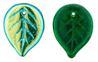 Flat Leaves 18 x 13mm : Emerald AB