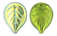Flat Leaves 18 x 13mm : Olivine AB