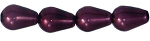 Pearl Coat - Vertical Drops 6 x 4mm: Pearl - Plum