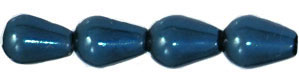 Pearl Coat - Vertical Drops 6 x 4mm: Pearl - Royal Blue