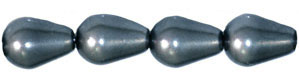 Pearl Coat - Vertical Drops 6 x 4mm : Pearl - Storm