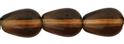 Tear Drops - Vertical Hole 9 x 6mm : Smoky Topaz
