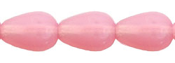 Tear Drops - Vertical Hole 9 x 6mm : Milky Pink