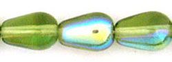 Tear Drops - Vertical Hole 9 x 6mm : Olivine