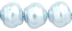 Pearl Coat - Snail Shells 9 x 8mm : Pearl - Baby Blue