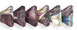 Trumpet Flower 5/8mm : Amethyst/White - Vitral