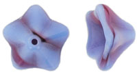Trumpet Flower 13 x 8mm : Blue Raspberry Swirl