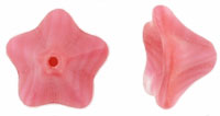 Trumpet Flower 13 x 8mm : Crystal/ Pink