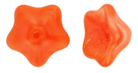 Trumpet Flower 13 x 8mm : Opal/Orange