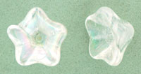 Trumpet Flower 13 x 8mm : Luster Iris - Crystal
