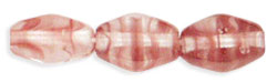 Bicones 8/6mm : HurriCane Glass - Crystal/Maroon
