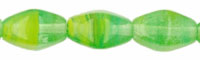 Bicone 8/6mm : HurriCane Glass - Peridot/Opaque Yellow