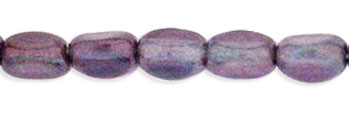 3-Sided Oval 7 x 5mm : Luster - Transparent Denim Blue