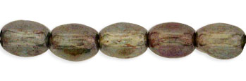 3-Sided Oval 7 x 5mm : Luster - Transparent Green