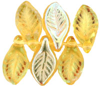 Mini Leaves 11 x 6mm : Lt Topaz AB