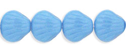 Shells 9 x 9mm : Sky Blue Coral