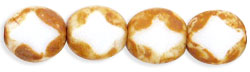 Polished Diamonds 9 x 8mm : Opaque White - Picasso