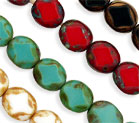 Polished Diamond Cut Oval Window Beads 9 x 8mm