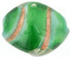 Oval Fantasy with Aventurine Spiral 18/10mm: Green Emerald