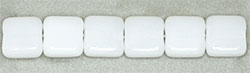 Small Flat Squares 6mm : Opaque White