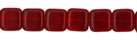 Small Flat Squares 6mm : Siam Ruby