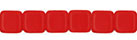 Small Flat Squares 6mm : Opaque Red