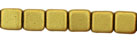 Small Flat Squares 6mm : Matte - Metallic Aztec Gold