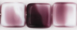 Flat Squares 9mm : Opaque Amethyst/White