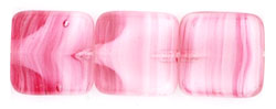 Flat Squares 9mm : Crystal/Pink