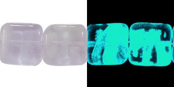 Flat Squares 9mm : Glow in the Dark - Alexandrite