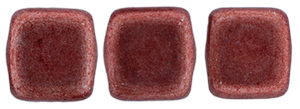 CzechMates Tile Bead 6mm : ColorTrends: Saturated Metallic Grenadine