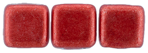 CzechMates Tile Bead 6mm : ColorTrends: Saturated Metallic Cherry Tomato