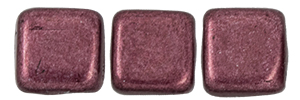 CzechMates Tile Bead 6mm : ColorTrends: Saturated Metallic Red Pear